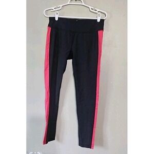 Copper Life Compression Leggings Black Pink Stripe Copper Znergy Large